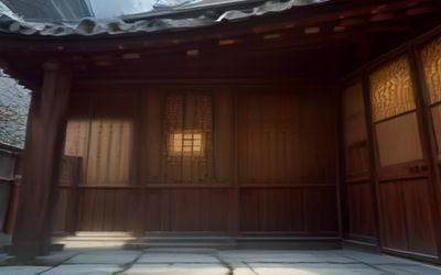 清代后宫宫殿内景，精美的宫廷家具与龙凤屏风，展现后妃居所的华贵陈设